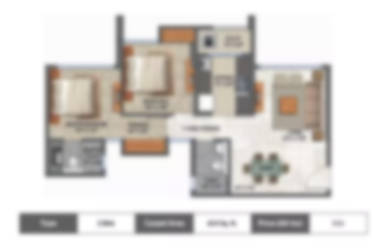 Chandak JB Nagar 2bhk floor plan