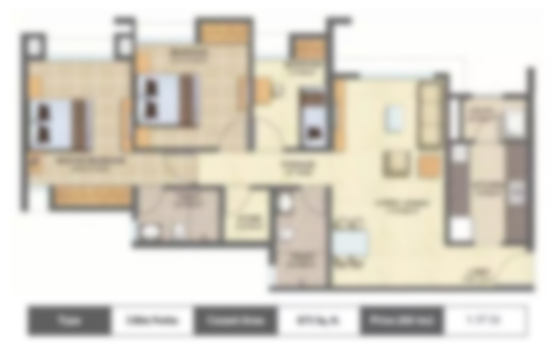 Chandak JB Nagar 3bhk floor plan